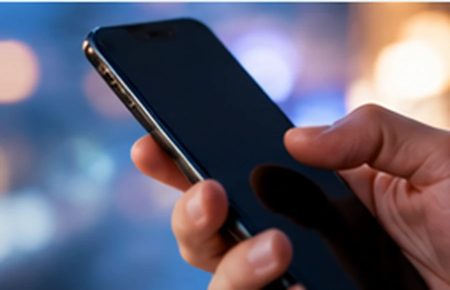 Smartphone held in hand