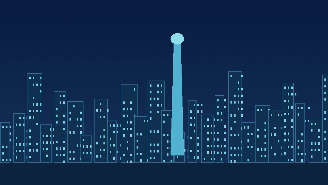 Illustrated Las Vegas skyline