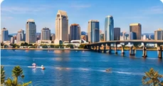 San Diego skyline and Coronado Bridge